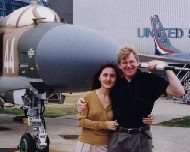 Mark & Lyuda with Mig fighter 1999