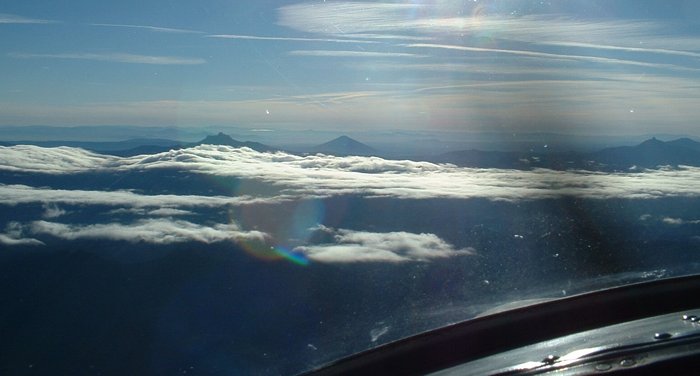 At 9,500 flying towards Sisters, OR