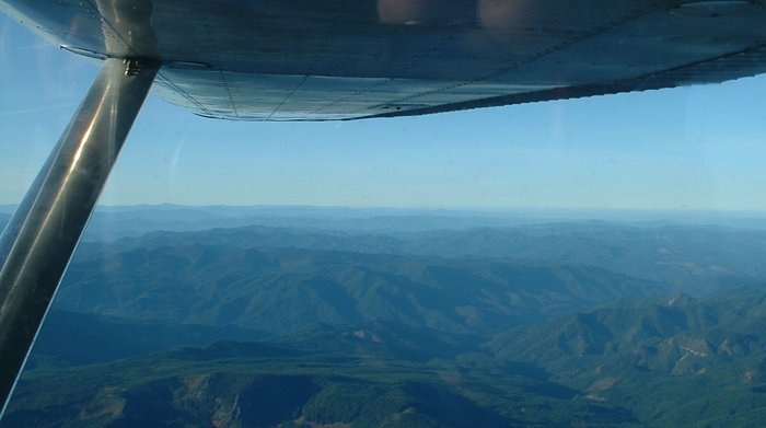 At 9,500 flying towards Sisters, OR looking South